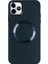 iPhone 11 Pro Max Magsafe Mat Lacivert Kablosuz Şarj Kılıfı 1