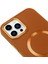 iPhone 14 Pro Max Magsafe Mat Kahverengi Kablosuz Şarj Kılıfı 3