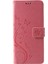 Baskı Kelebek Çiçek Stand Samsung Galaxy Note 9 - Pink Için (Yurt Dışından) 1
