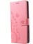 Baskı Kelebek Çiçek Stand Samsung Galaxy Note 9 - Pink Için (Yurt Dışından) 3