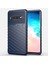 Samsung Galaxy S10 Için Twill Doku Yumuşak Tpu Geri Telefon Kılıfı - Mavi (Yurt Dışından) 1