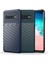 Samsung Galaxy S10 Için Twill Doku Yumuşak Tpu Geri Telefon Kılıfı - Mavi (Yurt Dışından) 2