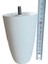 (Vida Ölçüsüne Dikkat) - 12 cm Armut Plastik Baza Ayağı Koltuk Kanepe Ayağı 4 Adet Beyaz 3-8 Vida 5