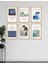 6 Parça Ahşap Çerçeve Görünümlü Dekoratif Hediyelik Mdf Tablo, Van Gogh, Hokusai, Morris Gibi.. 1