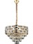 Orrel 6'lı Gold Kristal Taşlı Modern Oturma Odası Salon Sarkıt Avize 2
