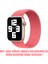 Apple Watch Series 9 45MM Kordon, (Medium Size, 147MM) Braided Solo Loop Band Pembe 2