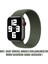 Apple Watch Series 9 45MM Kordon, (Medium Size, 147MM) Braided Solo Loop Band Koyu Yeşil 2