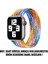Apple Watch Series 9 41MM Kordon, (Medium Size, 147MM) Braided Solo Loop Band Gökkuşağı 2