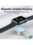 Apple Watch Series 9 41MM Masaüstü Manyetik Hızlı Şarj Aygıtı - Type-C Kablosu Beyaz 4