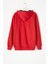 Kırmızı Kanguru Cepli Kapüşonlu Unisex Çocuk Sweatshirt 16784 4