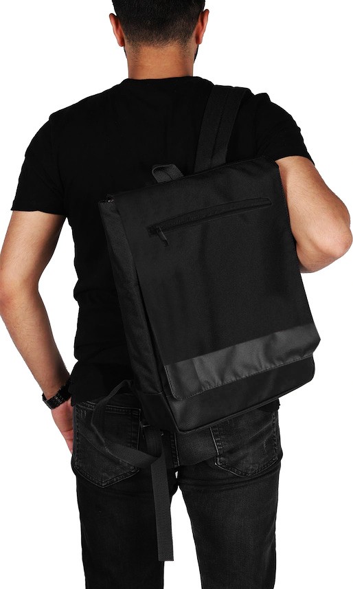 Bagorama Unisex 15.6" Laptop / Tablet Uyumlu Kumaş Sırt Çantası - Siyah
