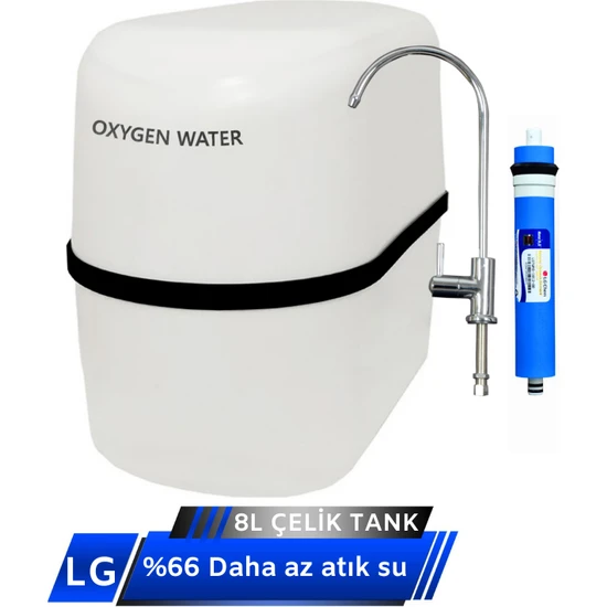 OXYGEN WATER Lg Membranlı 80 Gpd Çelik Tanklı Su Arıtma Cihazı 5-Tp