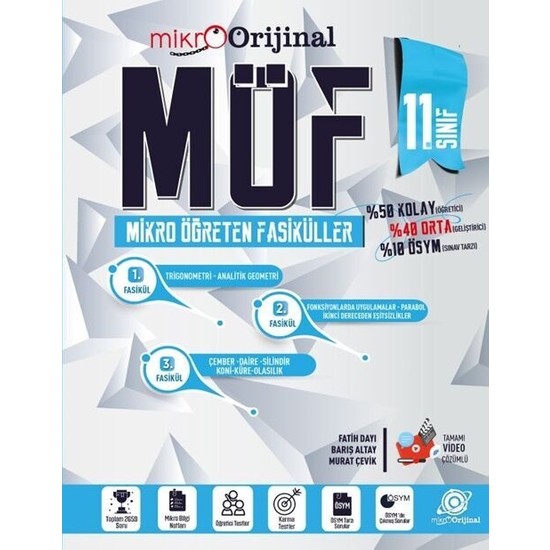 Mikro Orjinal 11. Sınıf Matematik Möf Mikro Öğreten Kitabı