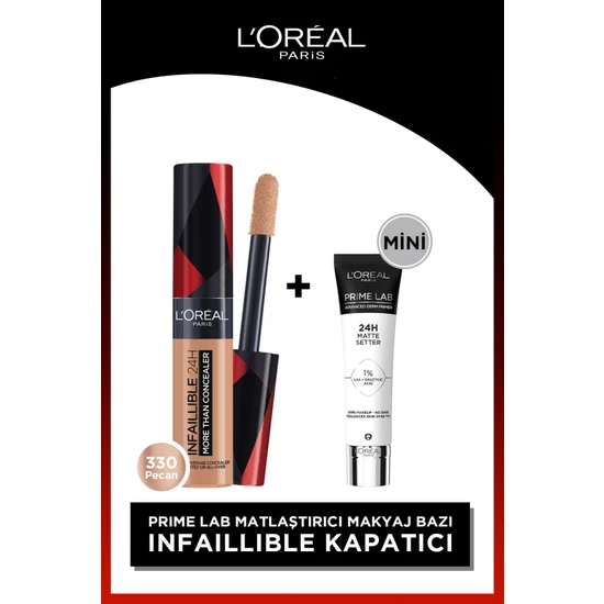 L'oréal Paris Infaillible Tüm Yüze Uygulanabilir Kapatıcı 330 Pecan & L'oreal Cosmetics Mini Prime Lab