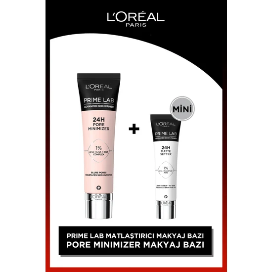 L'oréal Paris Prime Lab Pore Minimizer Gözenek Küçültücü Makyaj Bazı & L'oreal Cosmetics Mini Prime Lab