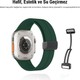 Apple Watch Serisi 9 Ultra 8 7 6 5 4 3 2 1 SE 49MM Su Geçirmez Silikon Spor Kordonu, Kolay Takma/çıkarma, Metal Manyetik özellikli