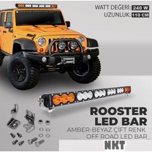 NKT GROUP 240W 110 cm Amber-Beyaz 3 Modlu Baja Style Rooster Off Road LED Bar