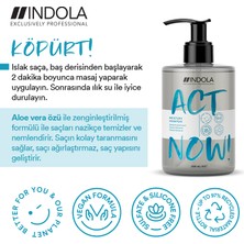 Schwarzkopf Indola ACT NOW! Kuru ve Güçsüz Saçlar İçin Aloe Vera Özlü Nemlendirici Şampuan 300ml | Vegan - Sülfatsız