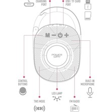 Çeçen Home Lock Siyah Taşınabilir Bluetooth Hoparlör Ses Bombası Kilit Özellikli Yüksek Ses Gücü Lock