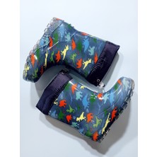 Zenege Çocuk Çizme Yağmur ve Kar Botu Soğuk Geçirmez Içi Kürklü