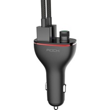 Rock Rock B300 Wiress Bluetooth Araç Şarj Cihazı - Siyah (Yurt Dışından)