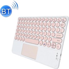 Valkyrie Kablosuz Touchpad Bluetooth Klavye - Ios Android Windows Uyumlu - Türkçe Dil - Şarjlı - Ultra Ince - Type-C Giriş Pembe