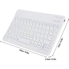 Valkyrie Kablosuz Touchpad Bluetooth Klavye - Ios Android Windows Uyumlu - Türkçe Dil - Şarjlı - Ultra Ince - Type-C Giriş Beyaz