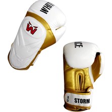 Whiteface Storm Boks Eldiveni (Beyaz-Gold) 10-12 Oz.