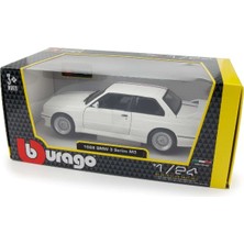 Bburago Bmw M3 (E30) 1988 Beyaz - 1:24 Ölçekli Pres Döküm Model Araba