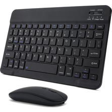 Valkyrie Bluetooth Ios Ipad Android Windows Uyumlu Klavye Mouse Seti - Sessiz - Şarjlı - Combo - Ultra Ince - Türkçe - Kablosuz Siyah