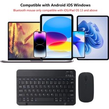 Valkyrie Bluetooth Ios Ipad Android Windows Uyumlu Klavye Mouse Seti - Sessiz - Şarjlı - Combo - Ultra Ince - Türkçe - Kablosuz Siyah