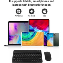 Valkyrie Bluetooth Ios Ipad Android Windows Uyumlu Klavye Mouse Seti - Sessiz - Şarjlı - Combo - Ultra Ince - Türkçe - Kablosuz Siyah