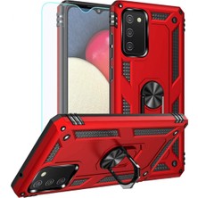 Fybang Samsung A21CASE ile Uyumlu, Hd Ekran Koruyuculu, [askeri Sınıf] Yüzüklü Araç Montaj Çubuğu Hibrit Sert Pc A21 Için Yumuşak Tpu Darbeye Dayanıklı Koruyucu Kılıf (Yurt Dışından)