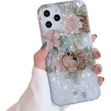 Fybang iPhone 13 Promax Kılıf (6,7 Inç) ile Uyumlu, Şirin Blossom Flowers Dahili 360° Dönebilen Halka Destek Tutacağı Yumuşak Ince Darbeye Dayanıklı Tpu Imd Telefon Şeffaf Kılıf Kahvereng (Yurt Dışından)