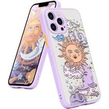 Fybang iPhone 13 Pro Kılıf ile Uyumlu Mat Şeffaf Tasarım Güneş Ay 3D Karikatürler Tampon Kadın Erkek Genç Kız Darbeye Dayanıklı Silikon Yumuşak Arka Koruyucu Kapak Apple iPhone 13 Pro Tel (Yurt Dışından)