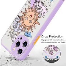 Fybang iPhone 13 Pro Kılıf ile Uyumlu Mat Şeffaf Tasarım Güneş Ay 3D Karikatürler Tampon Kadın Erkek Genç Kız Darbeye Dayanıklı Silikon Yumuşak Arka Koruyucu Kapak Apple iPhone 13 Pro Tel (Yurt Dışından)