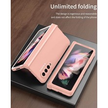 Fybang Galaxy Z Fold 3 Kılıf, Menteşeli Ağır Hizmet Korumalı Ekran Koruyuculu Sert Pc Kapağı, Tam Koruma (Pembe) (Yurt Dışından)