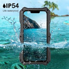 Fybang iPhone 12 Pro Suya Dayanıklı Metal Kasa ile Uyumlu, Dahili Ekran Koruyucu Ağır Hizmet Sağlam Askeri Kapak Çubuğu iPhone 12 Pro Için Tam Vücut Kamera Lens Koruması, Siyah (Yurt Dışından)