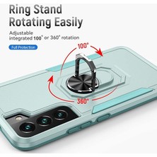 Fybang Samsung Galaxy S21 Cep Telefonu Kılıfı, Askeri Sınıf Darbeye Dayanıklı Kılıf Geçişi, 15 Metreden Düşme Testi Koruyucu Kılıf, Manyetik Destekli ve Araç Destekli (Yeşil) (Yurt Dışından)