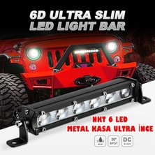 NKT GROUP Ultra Slim 18W 6 Sıra LED Off Road Lambası Beyaz Yüksek Işık Gücü