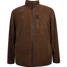 Büyük Beden Fermuarlı Polar Sweatshirt