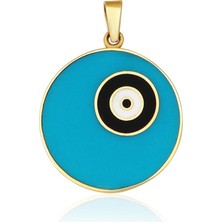 Altın Kesesi 14 Ayar Altın Yuvarlak Kolye Ucu Mineli