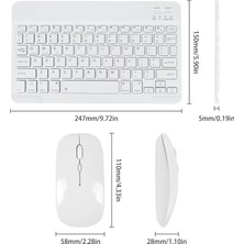 Valkyrie Bluetooth Ios Ipad Android Windows Uyumlu Klavye Mouse Seti - Sessiz - Şarjlı - Combo - Ultra Ince - Türkçe - Kablosuz Beyaz