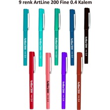 Artline 200N Fine Keçe Uçlu Yazı Kalemi Uç 0 4 mm 9 Renk