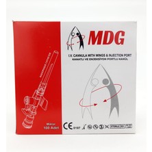 Mdg Branül - Intraket - I.V Kanül 24G Sarı Portlu 100'lü Kutu