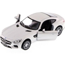 Kinsmart Mercedes Amg Gt 1:36 Beyaz Çek Bırak Model Araba