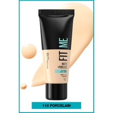 Maybelline New York Fit Me Matte + Poreless Fondöten - 110 Porcelain & Maybelline Mini Matte Ink