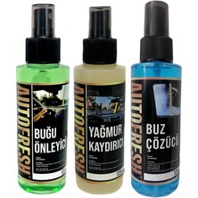 Auto Fresh Autofresh Kışlık 3'lü Oto Bakım Sprey Set Buğu Önleyici Buz Cözücü Yağmur Kaydırıcı 3X125ML