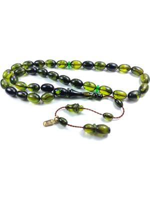 İskeçe Tesbih Mesut Elma Usta Işi Imzalı Mühürlü Rengin Zirvesi Sıkma Kehribar Model 3146