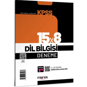 Marka Yayınları 2025 KPSS Dil Bilgisi 15x8 Deneme Tamamı Video Çözümlü